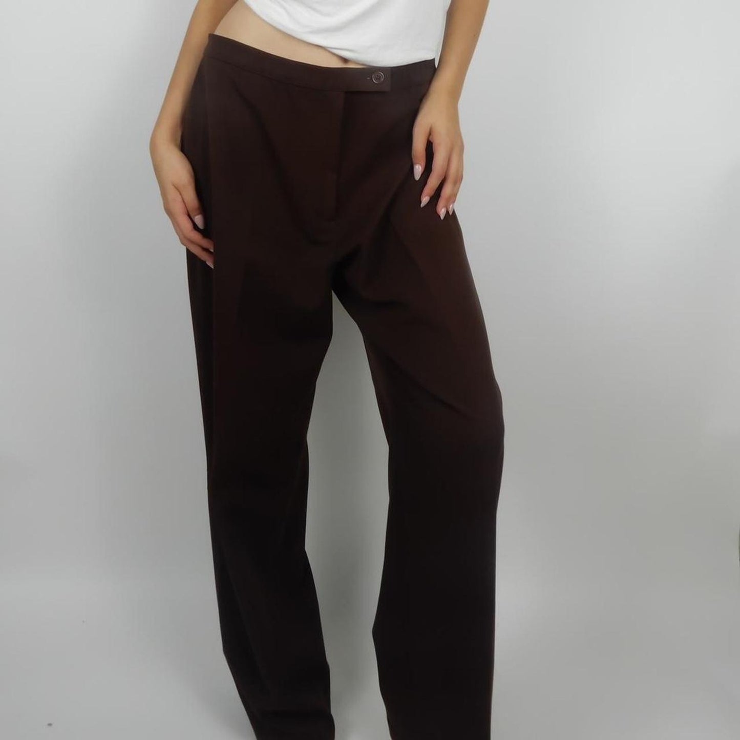 Trouser Pants in Chocolate Brown