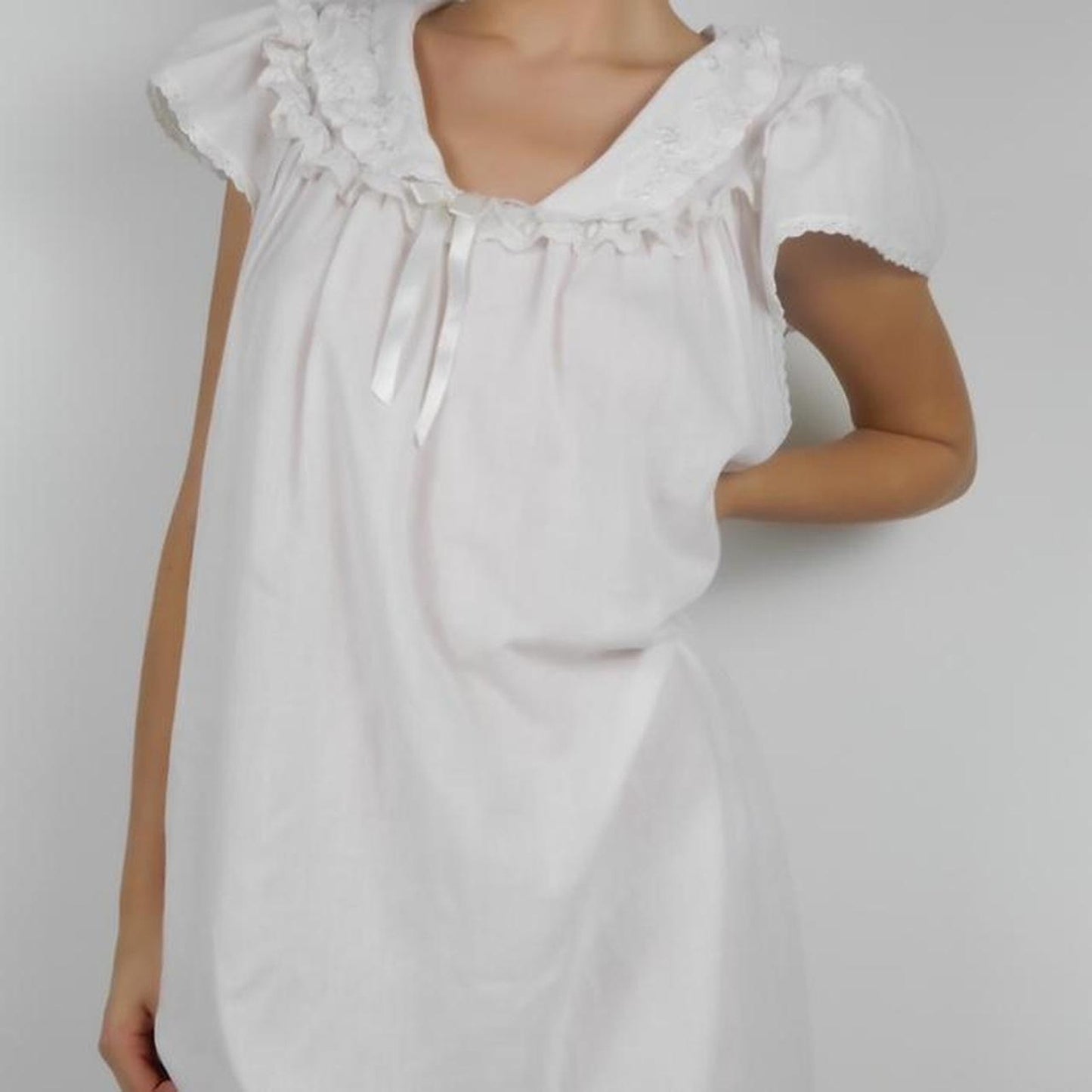 White Frilly Baby Doll Dress