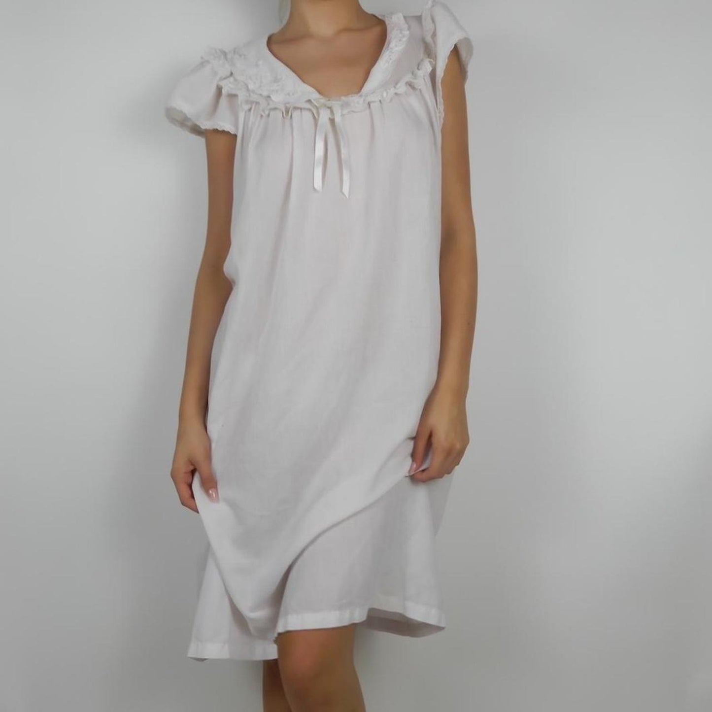 White Frilly Baby Doll Dress