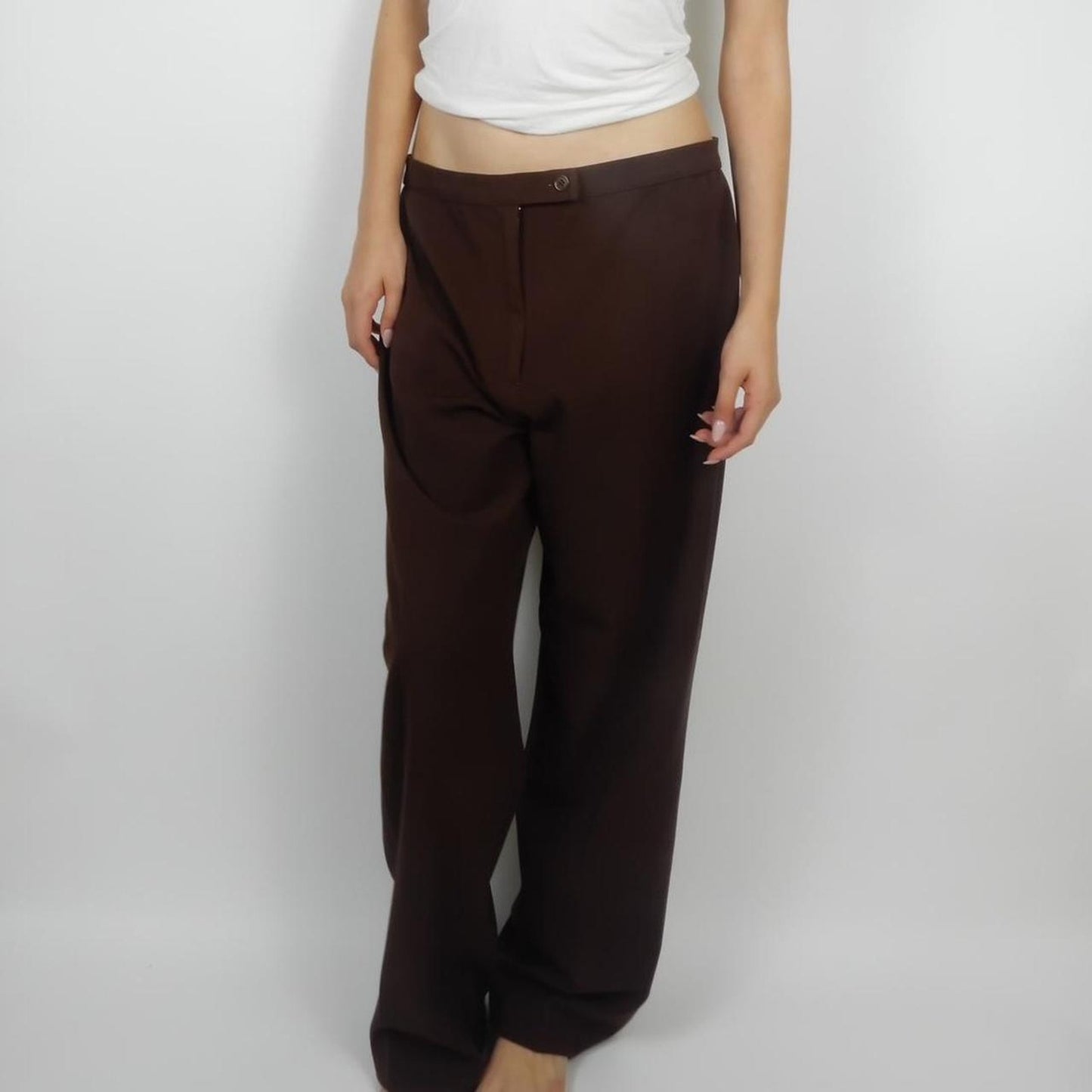 Trouser Pants in Chocolate Brown